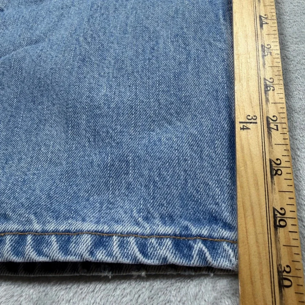 Vintage‎ Levis 505 Regular Fit Straight Leg Jeans 34x30 Light Wash Blue Cotton